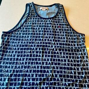 Original Penguin  mens L vintage tank days of the week martini glasses.